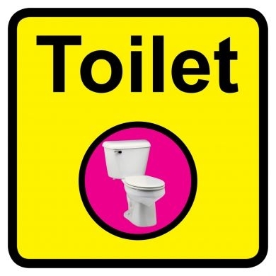 Toilet Sign Dementia Friendly - 300mm x 300mm